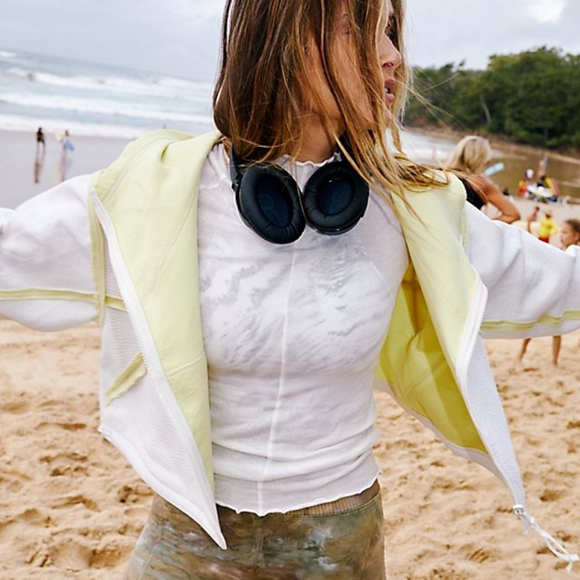 Free People Jackets & Blazers - NWT Free People Kona Reversible Scuba Hooded Jacke